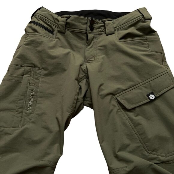 Truewerk Pants Womens 4 Short T2 WerkPant Stretch Work Cargo Utility Army Green - Picture 2 of 6